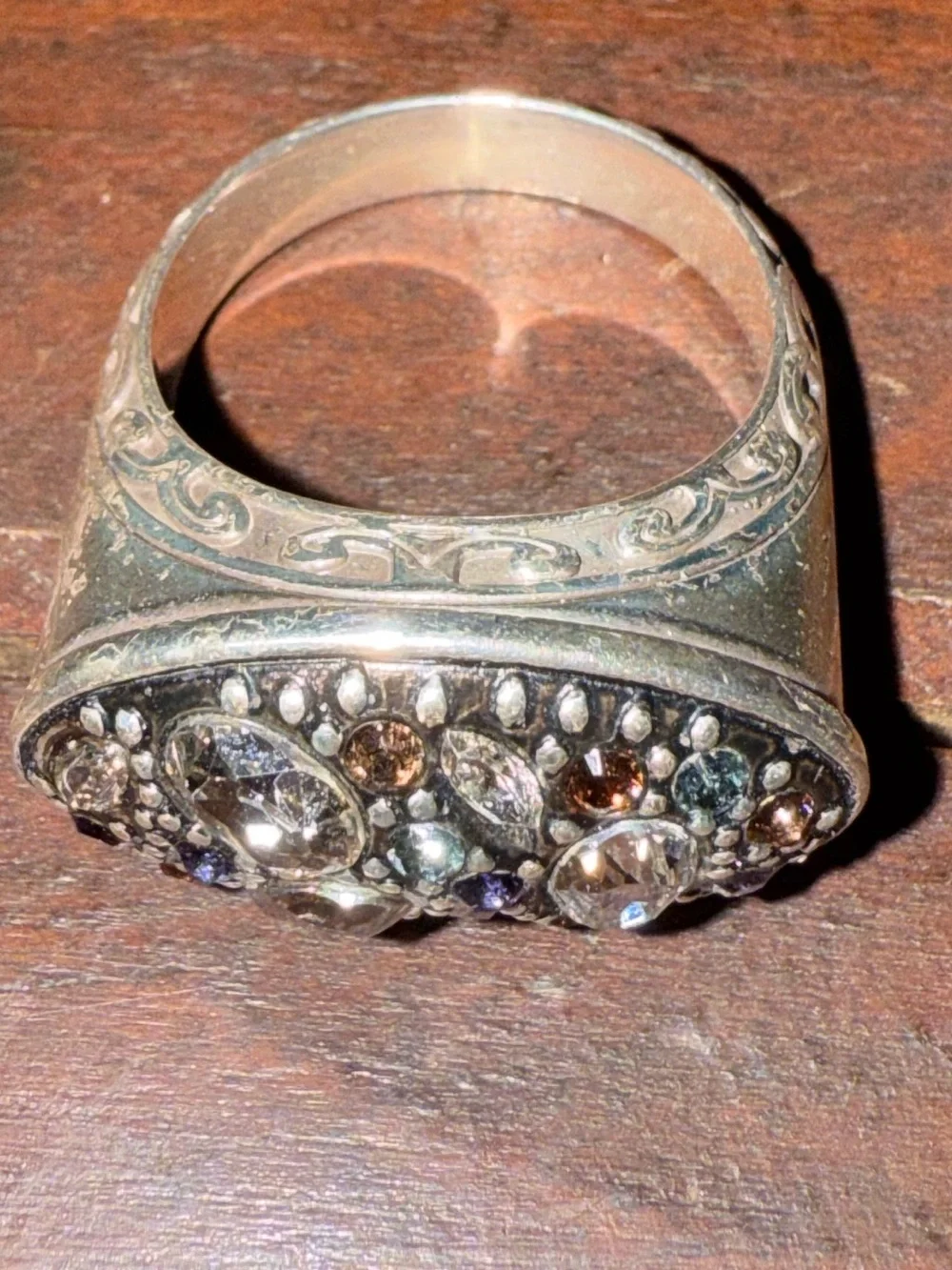 Brighton Multicolor Crystal Voyage Ring - Clear, Blue, Purple, Champagne